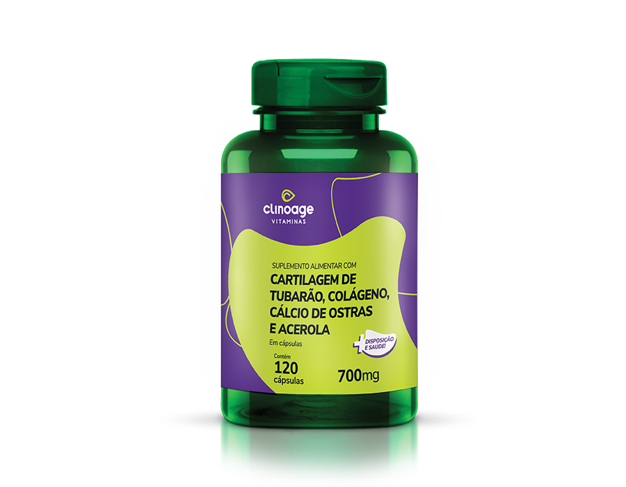 Imagem Produto: CARTILAGEM DE TUBARÃO, COLÁGENO, CÁLCIO DE OSTRAS E ACEROLA